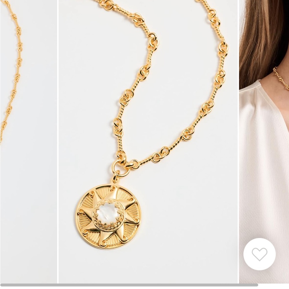 Brinier + Eliza Whitney Necklace Elegant Gold Pendant Necklace - Picture 4 of 4